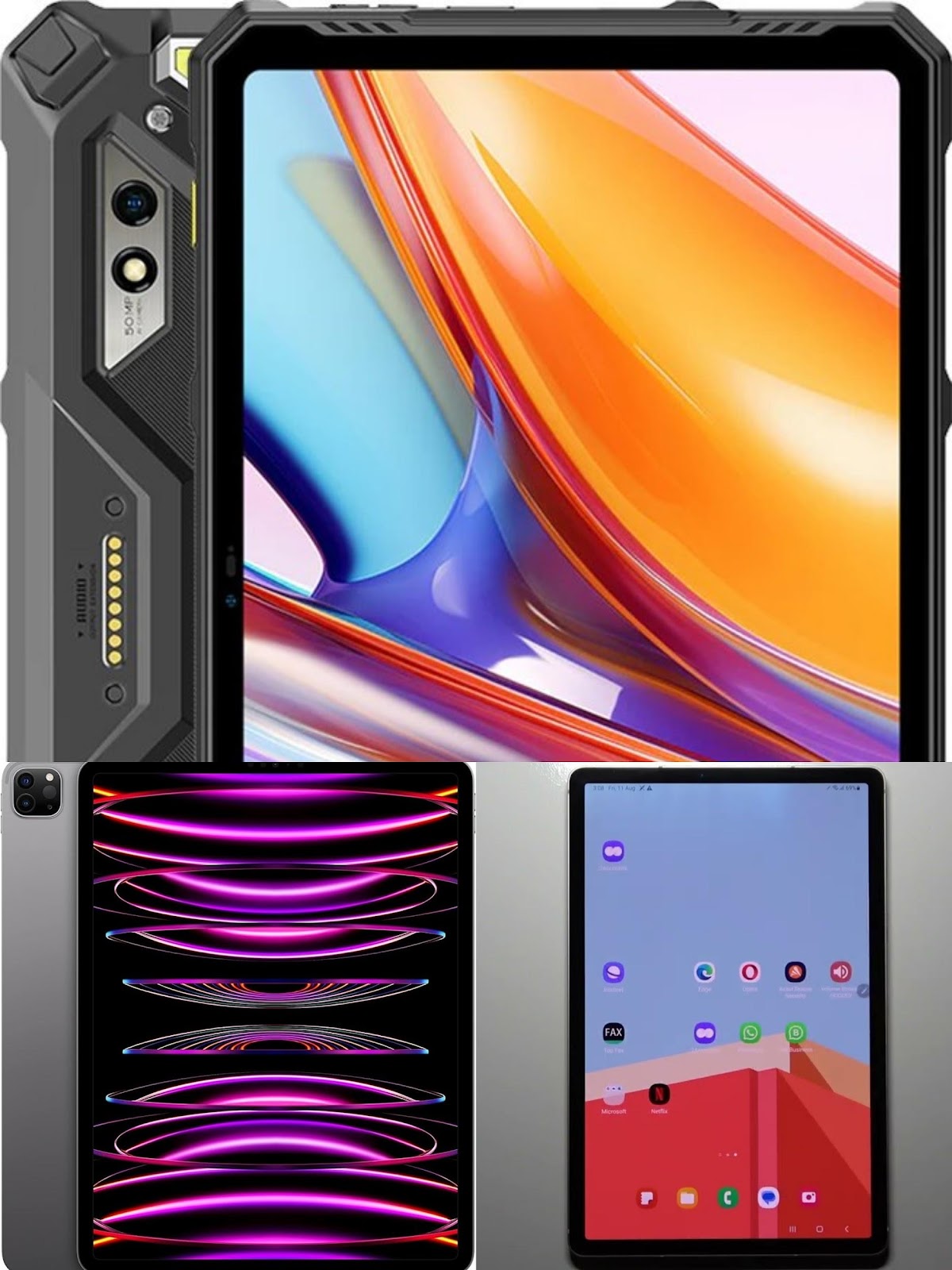 Comparison of Ulefone Armor Pad 3 Pro, Apple iPad Pro 11-inch (4th Gen), & Samsung Galaxy Tab S9